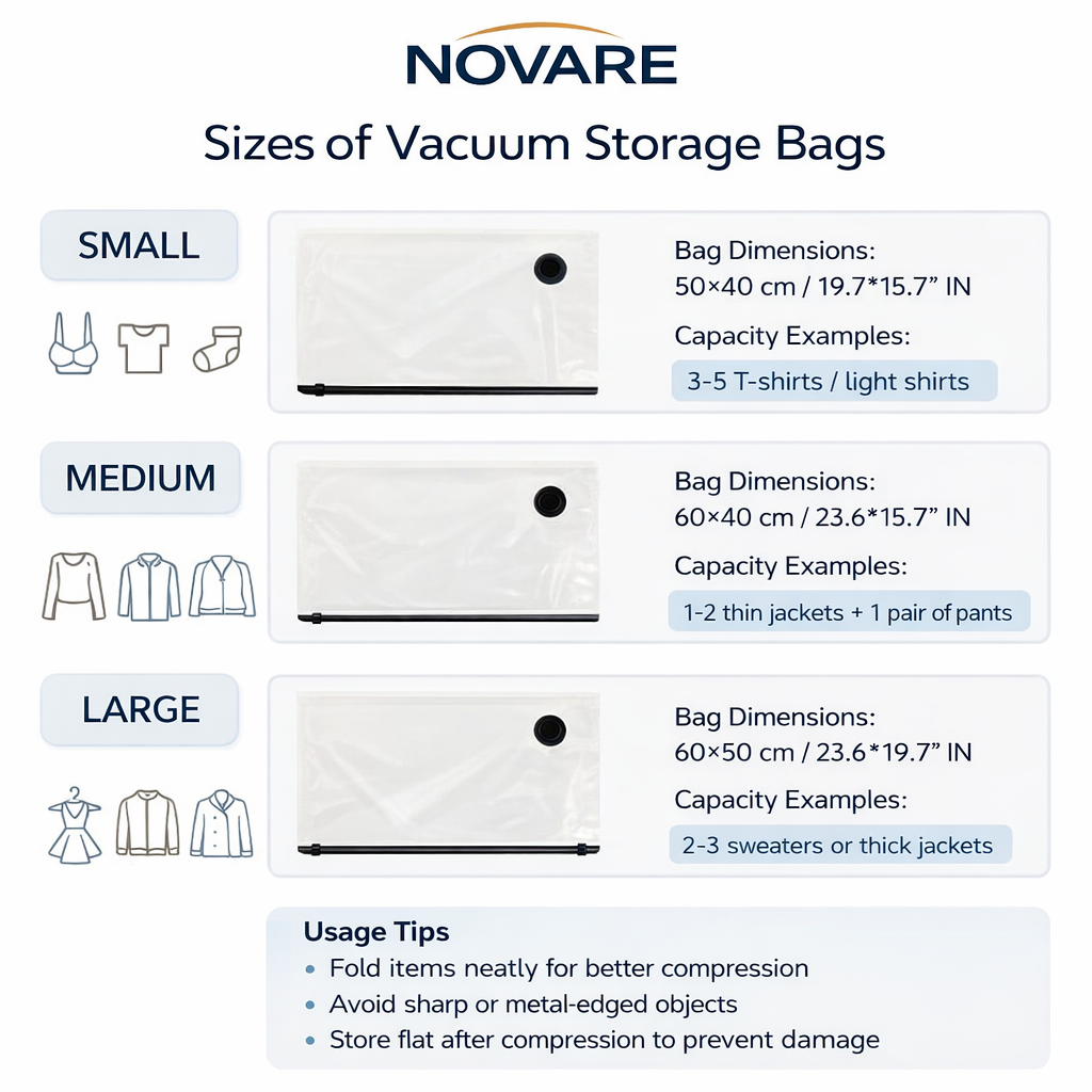 NOVARE™ Vacuum Storage Bags