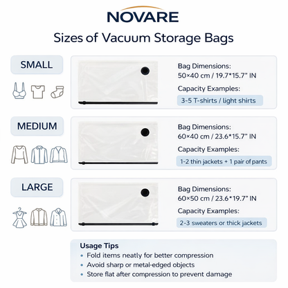 NOVARE™ Vacuum Storage Bags